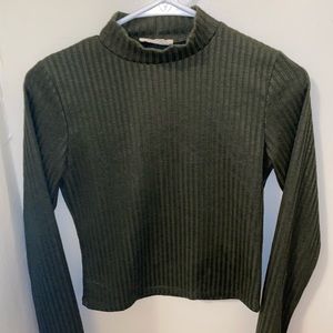 Olive Green Mock Turtle Neck